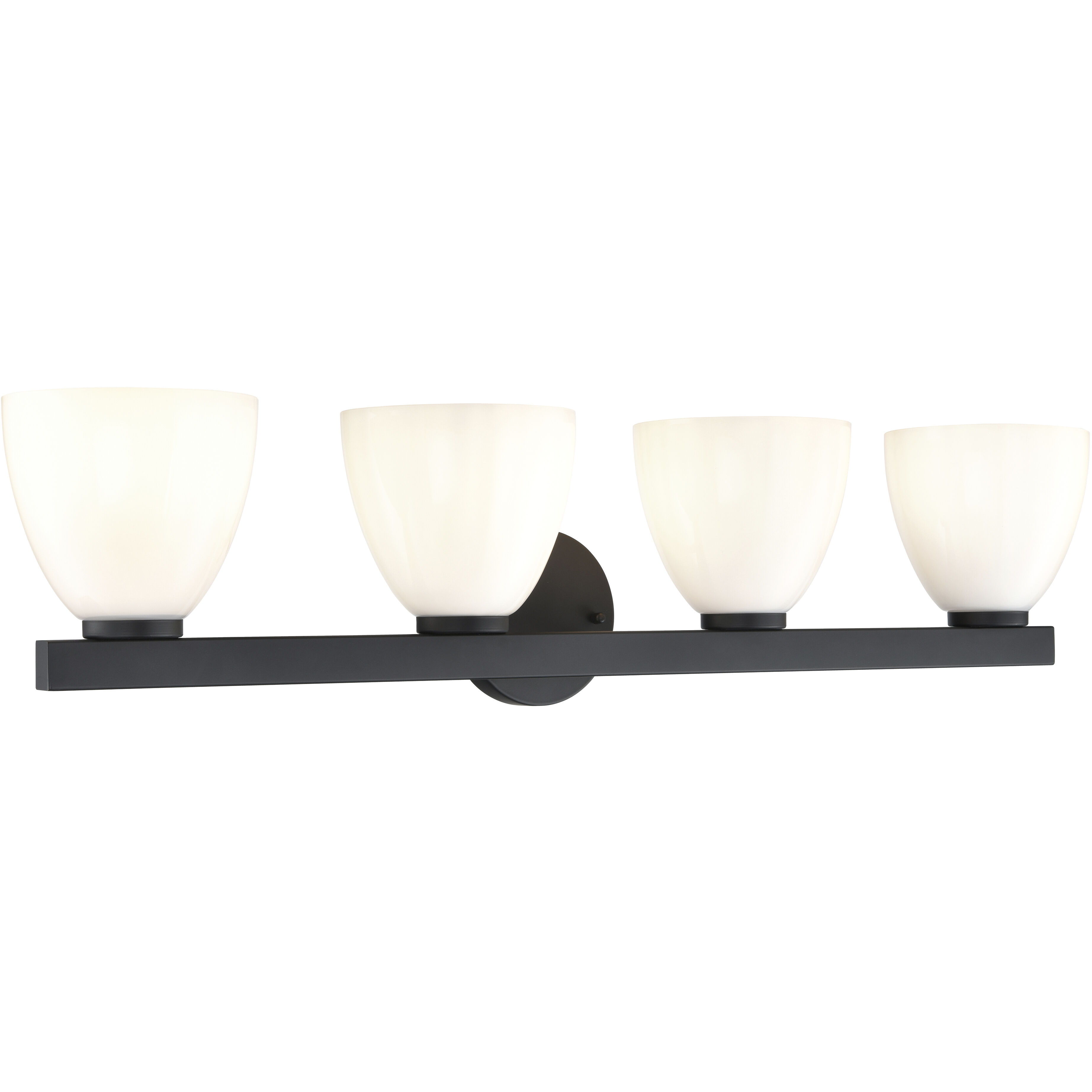 Apria 4 Light 33 inch Matte Black Bathroom Vanity Light Wall Light