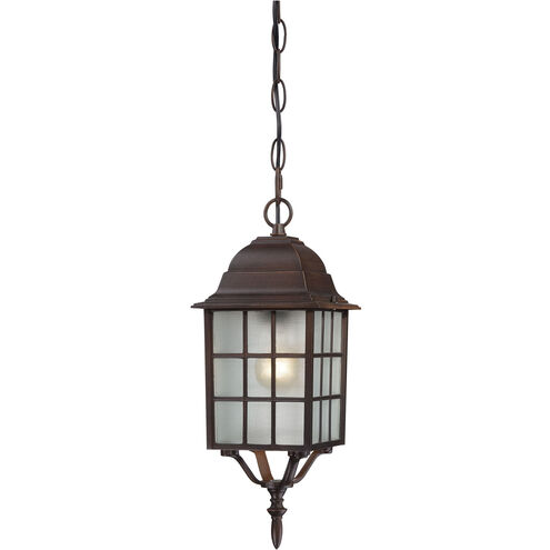 Adams 1 Light 6 inch Rustic Bronze Outdoor Hanging Lantern