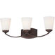 Overland Park 3 Light 23 inch Vintage Bronze Bath Light Wall Light