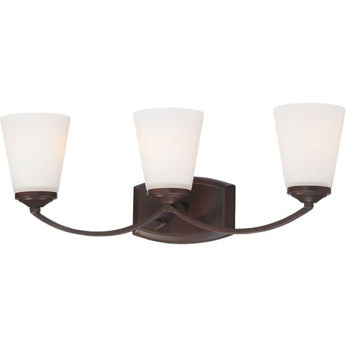 Overland Park 3 Light 23 inch Vintage Bronze Bath Light Wall Light