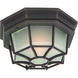 Bulkheads 1 Light 9 inch Rust Outdoor Flushmount, Small