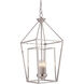 Hudson 4 Light 12 inch Polished Nickel Foyer Light Ceiling Light, Small