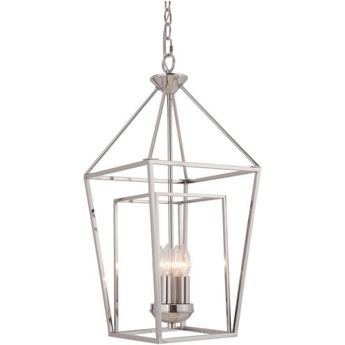 Hudson 4 Light 12 inch Polished Nickel Foyer Light Ceiling Light, Small