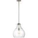 Zola 1 Light 13 inch Satin Nickel Pendant Ceiling Light