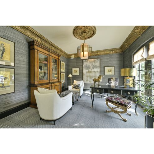 Downtown Mesh 1 Light 24 inch Beige Silver Chandelier Ceiling Light in Metallic Beige Silver, Double Drum