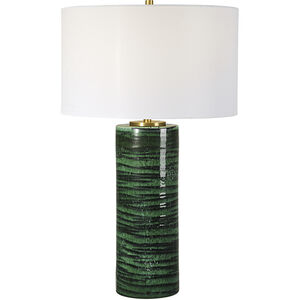 Galeno 27.75 inch 150.00 watt Dark and Light Emerald Green Glaze Table Lamp Portable Light
