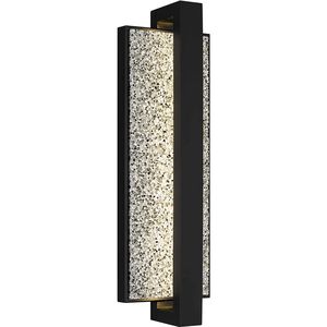 Seafoam LED 19 inch Sand Black Outdoor Wall Sconce