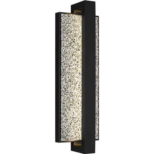 Seafoam LED 19 inch Sand Black Outdoor Wall Sconce