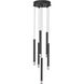 Wand LED 9.75 inch Coal With Brushed Nickel Pendant Ceiling Light, Pan