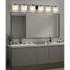 Fusion 6 Light 54 inch Matte Black Bath Bar Wall Light in Rectangle, Incandescent, Weave Fusion