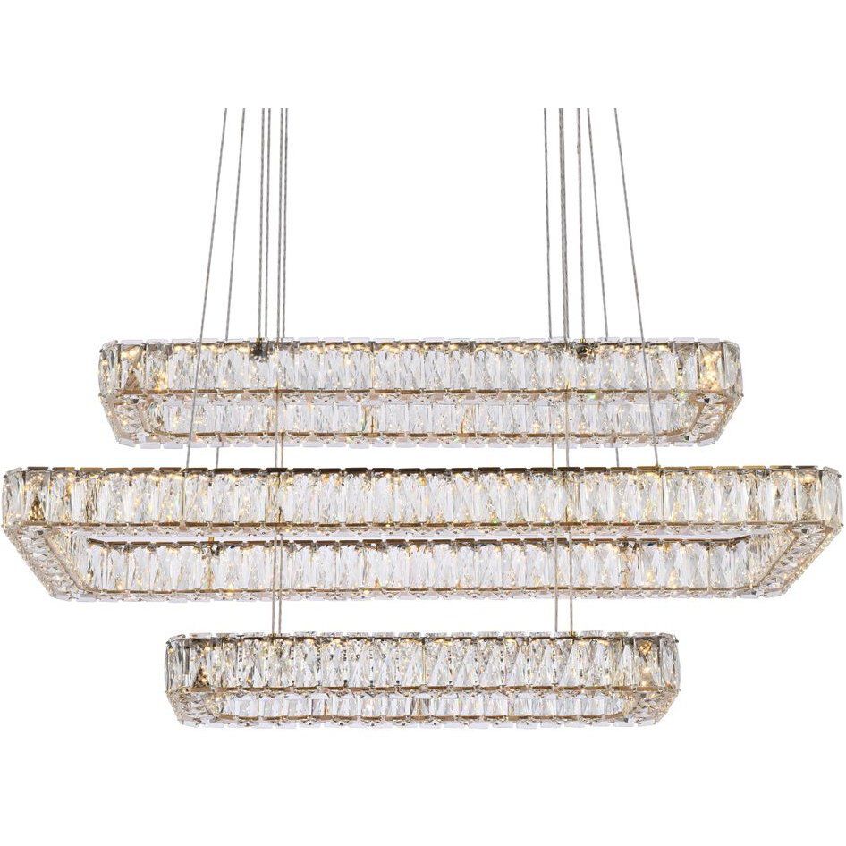Monroe 3 Light 42 inch Gold Pendant Ceiling Light