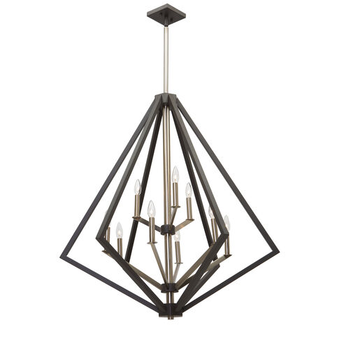 Breezy Point 9 Light 36 inch Bronze Candle Chandelier Ceiling Light