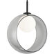 Delcia LED 11 inch Black Pendant Ceiling Light in Black and Smoke