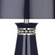 Pearl 29.38 inch 150 watt Midnight Blue Table Lamp Portable Light in Polished Nickel, Midnight Blue With Silver