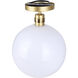 Monroe 1 Light 11.75 inch Gold Pendant Ceiling Light