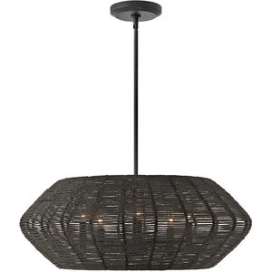 Lisa McDennon Luca 5 Light 28 inch Black Indoor Chandelier Ceiling Light, Convertible to Semi-Flush