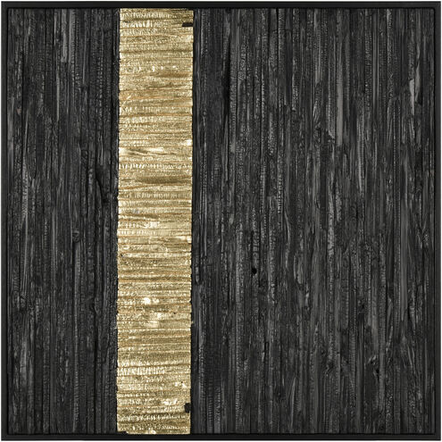 Elk Home H0036-9736 Stripe Wood Black with Gold Dimensional Wall Art