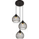 Sayer 3 Light 16 inch Black Pendant Ceiling Light