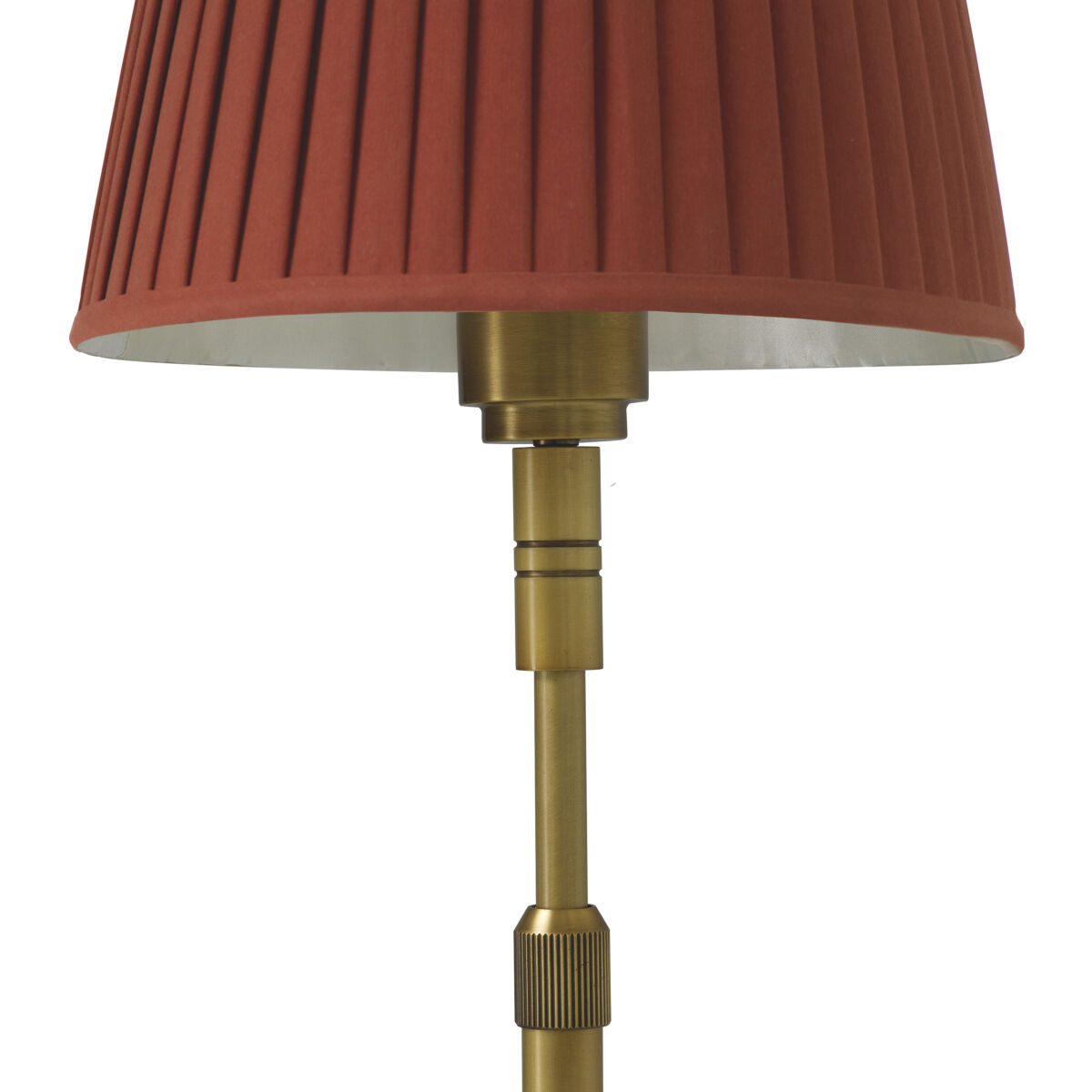 Tryon 57.68 inch 40 watt Antique Brass Floor Lamp Portable Light in Orange Pleated Shade