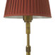 Tryon 57.68 inch 40.00 watt Antique Brass Floor Lamp Portable Light in Orange Pleated Shade