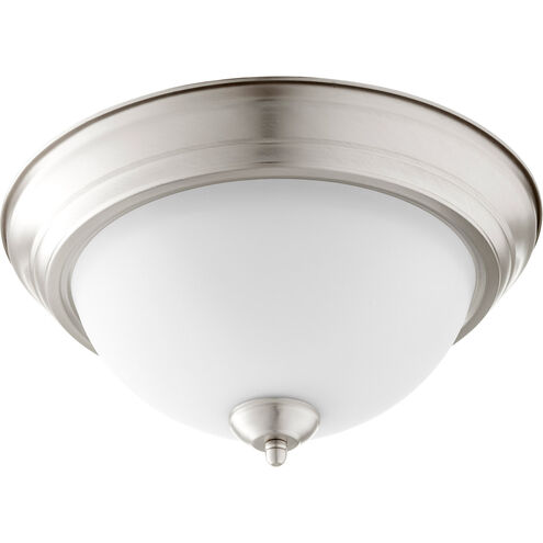 Fort Worth 2 Light 14 inch Satin Nickel Flush Mount Ceiling Light