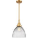 Franklin Restoration Seneca Falls 1 Light 10 inch Satin Gold Mini Pendant Ceiling Light