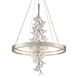 Jasmine LED 28 inch Silver Leaf Pendant Ceiling Light