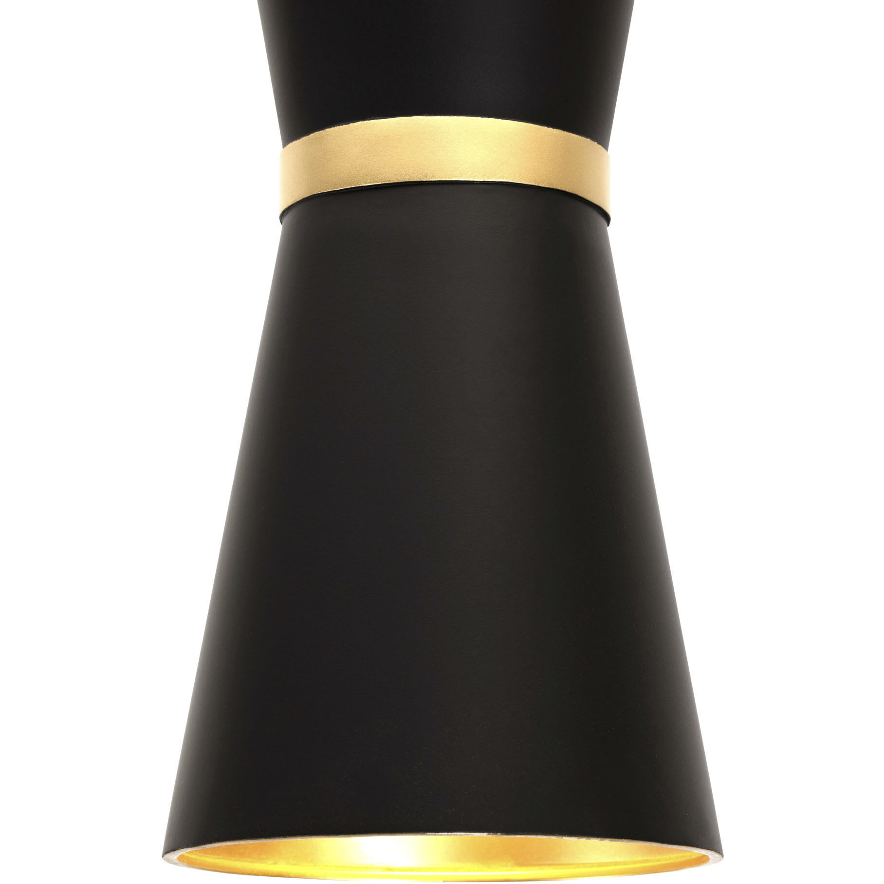 Mad Hatter 2 Light 8 inch Matte Black and French Gold Pendant Ceiling Light