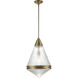 Hargreaves 1 Light 13.5 inch Natural Aged Brass Single Pendant Ceiling Light