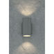 Outdoor Cylinder 2 Light 6 inch Silver LED Wall Sconce Wall Light