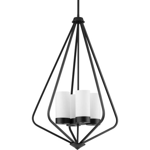 Elevate 4 Light 20 inch Matte Black Foyer Pendant Ceiling Light, Design Series