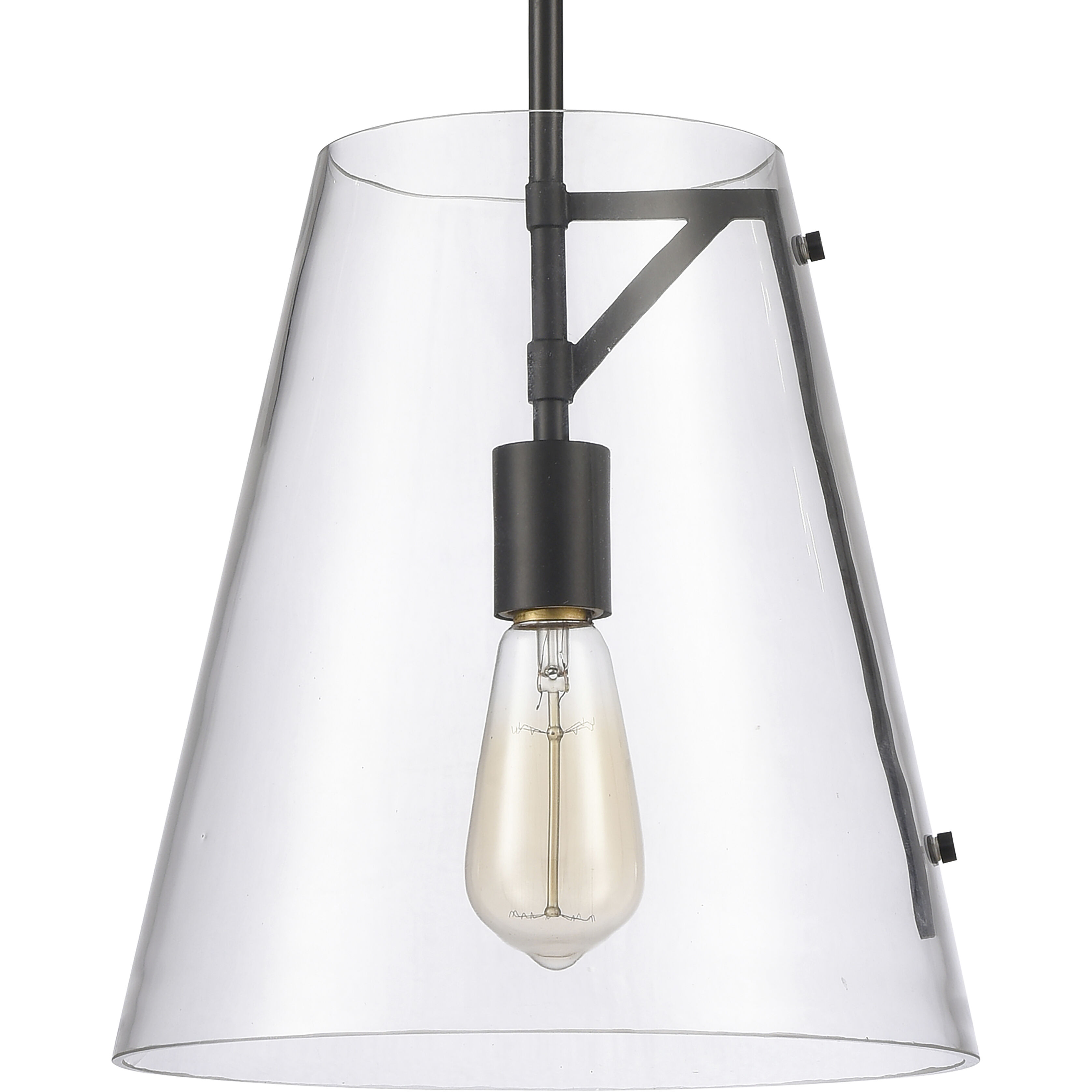 Trustle 1 Light 11 inch Matte Black Pendant Ceiling Light