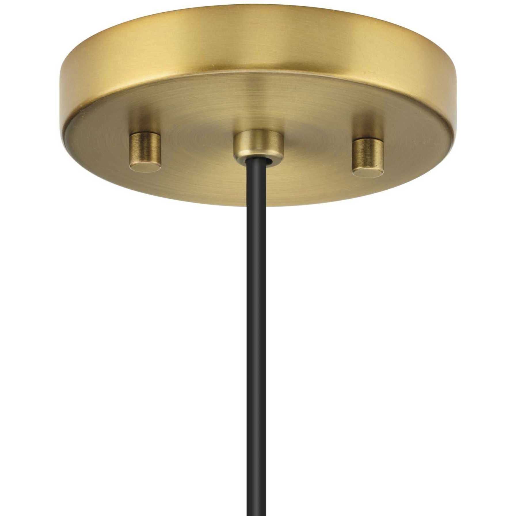 Markor 3 Light 18.12 inch Brushed Nickel/Matte Black/Vintage Brass Drum Pendant Ceiling Light in Black Parchment