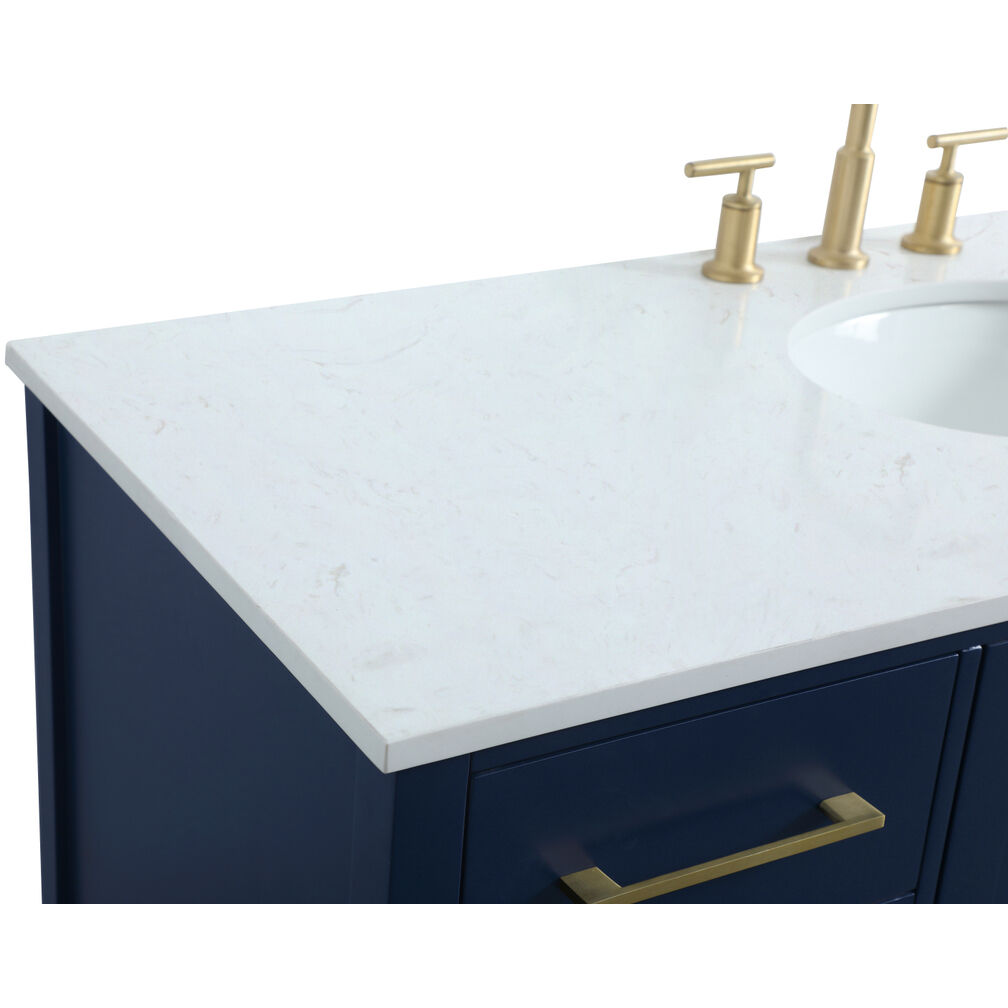 Irene 54 X 22 X 34 inch Blue Vanity Sink Set