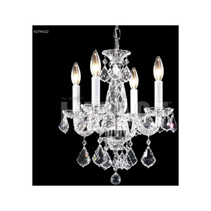 Palace Ice 4 Light 14 inch Silver Crystal Chandelier Ceiling Light