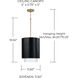 Weller 1 Light 11.5 inch Matte Brass and Black Pendant Ceiling Light