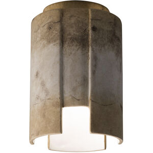 Radiance Collection 1 Light 6.25 inch Real Rust Outdoor Flush-Mount