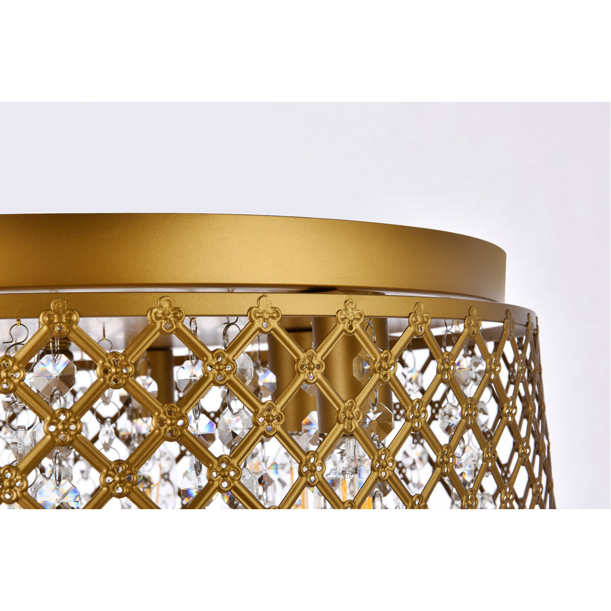 Tully 6 Light 17.7 inch Brass Flush Mount Ceiling Light