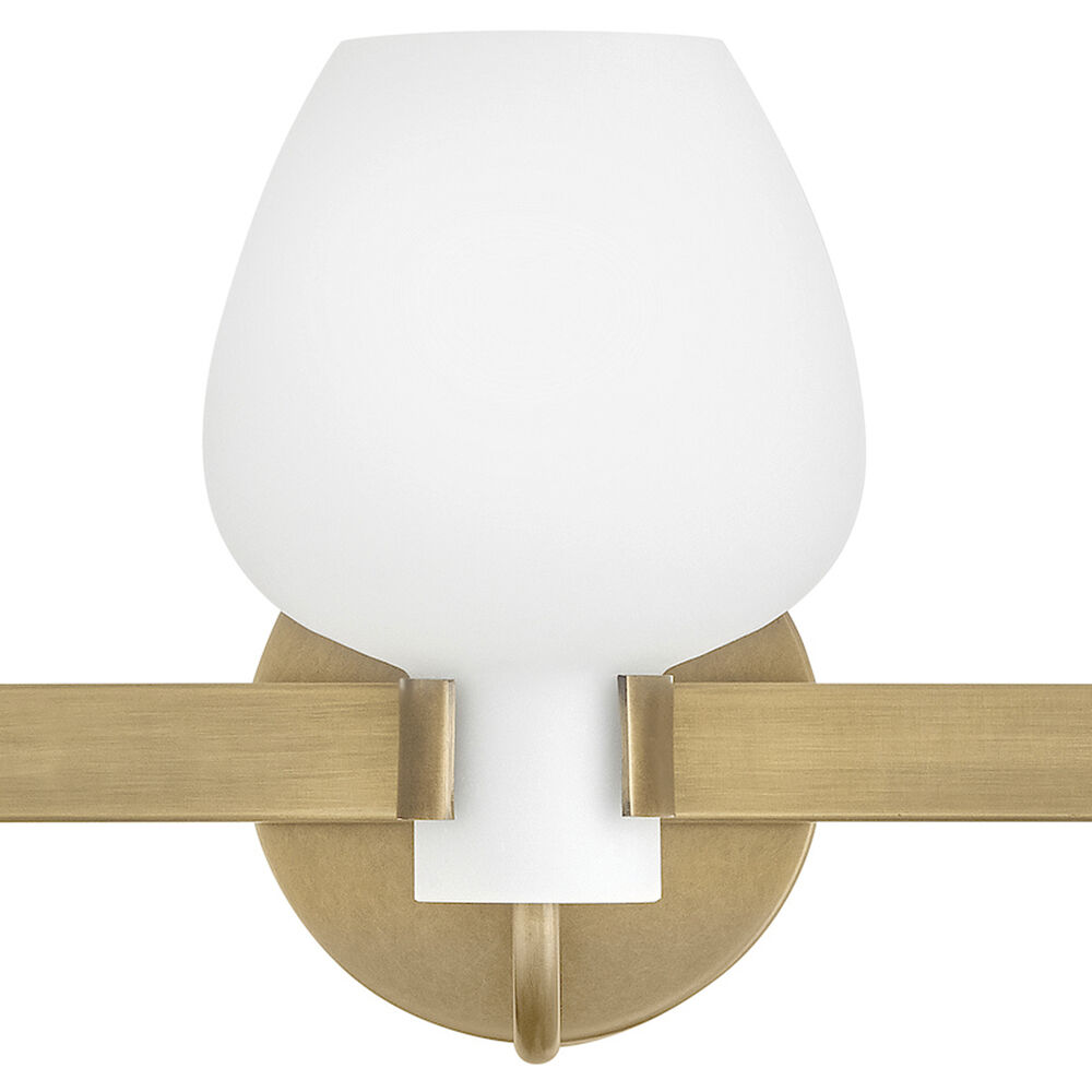 Sylvie 3 Light 24 inch Heritage Brass Bath Light Wall Light