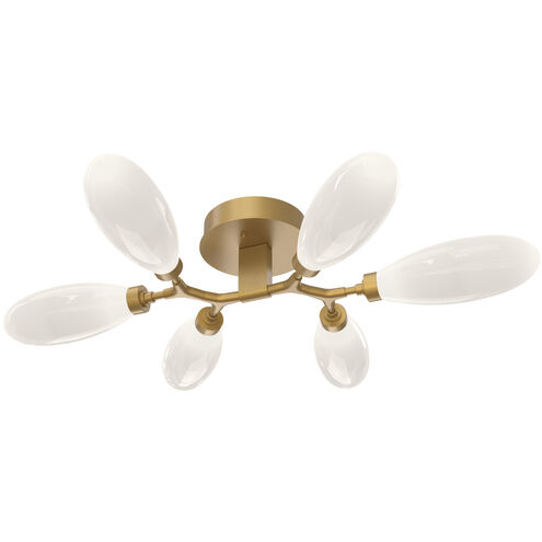 Fiori LED 35.9 inch Gilded Brass Flush Mount Ceiling Light