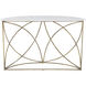 Wayland 48 X 14.25 inch Antique Aged Brass and White Banswara Marble Console Table