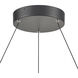 Light Ring LED 33 inch Matte Black with Bronze Pendant Ceiling Light