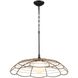 Lakeside 1 Light 30 inch Saddle Brown and Matte Black Indoor Outdoor Pendant Ceiling Light