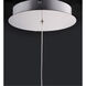 4 Square LED 20.5 inch Polished Chrome Single Pendant Ceiling Light