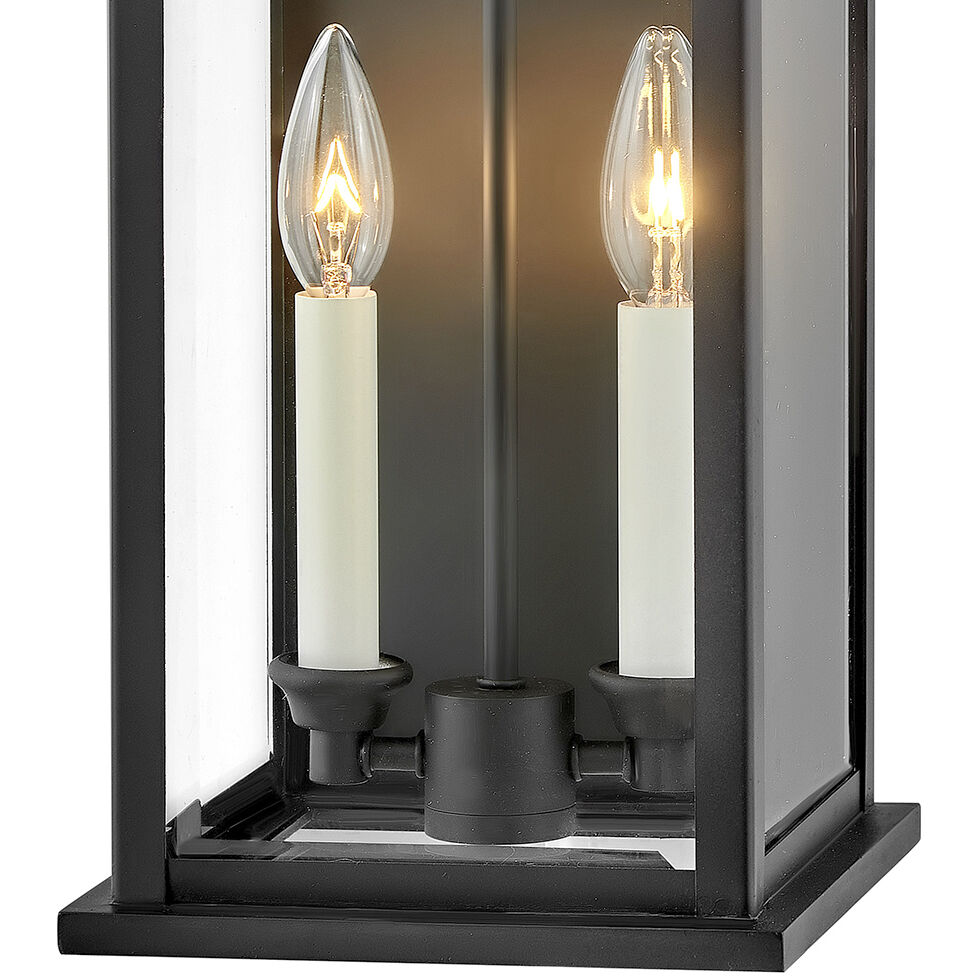 Estate Series Weymouth Outdoor Wall Mount Lantern in Black