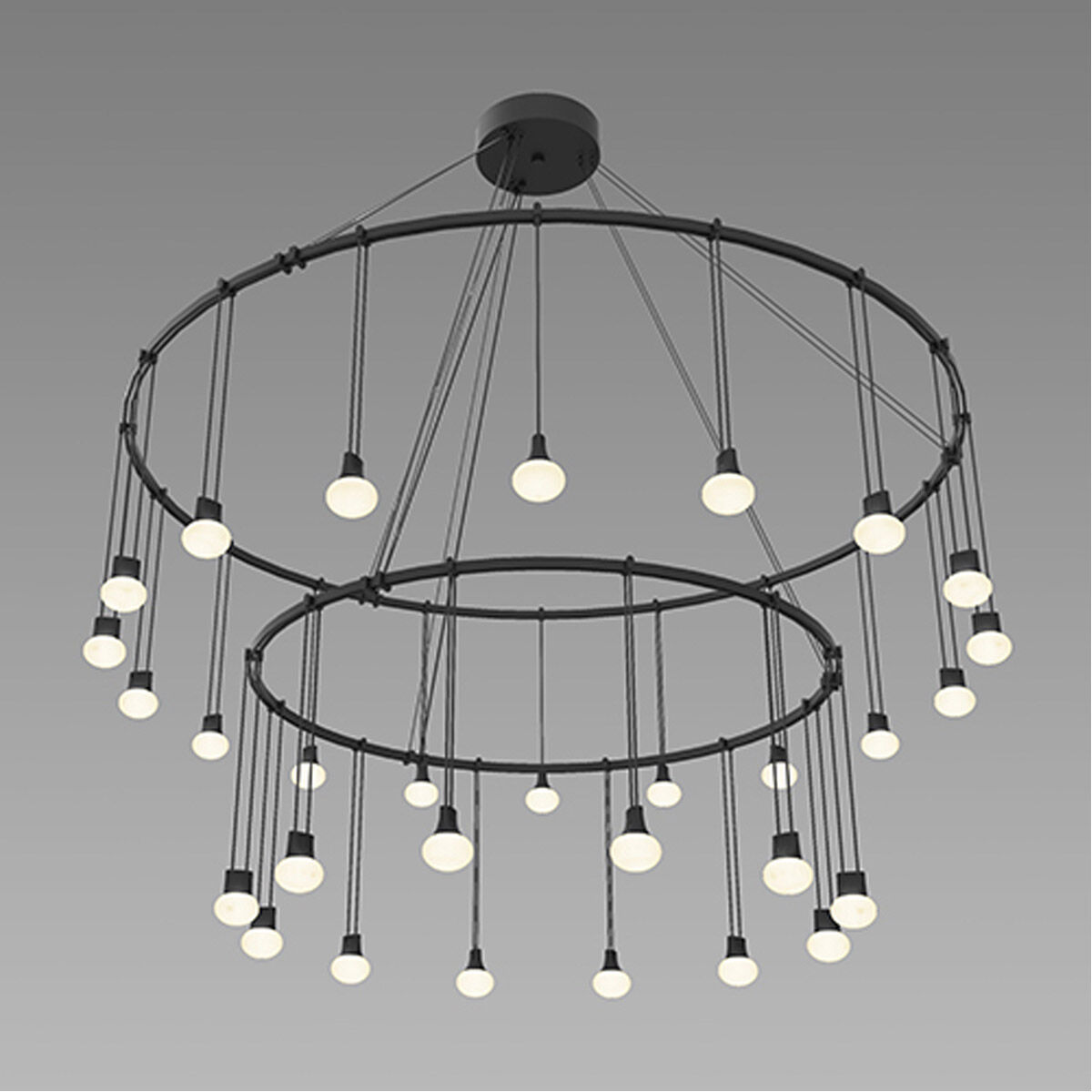 Suspenders LED 48 inch Satin Black Pendant Ceiling Light