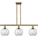 Ballston Athens LED 36 inch Brushed Brass Island Light Ceiling Light in Clear Glass, Ballston