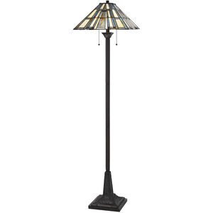 3100 Tiffany 62 inch 100.00 watt Dark Bronze Floor Lamp Portable Light