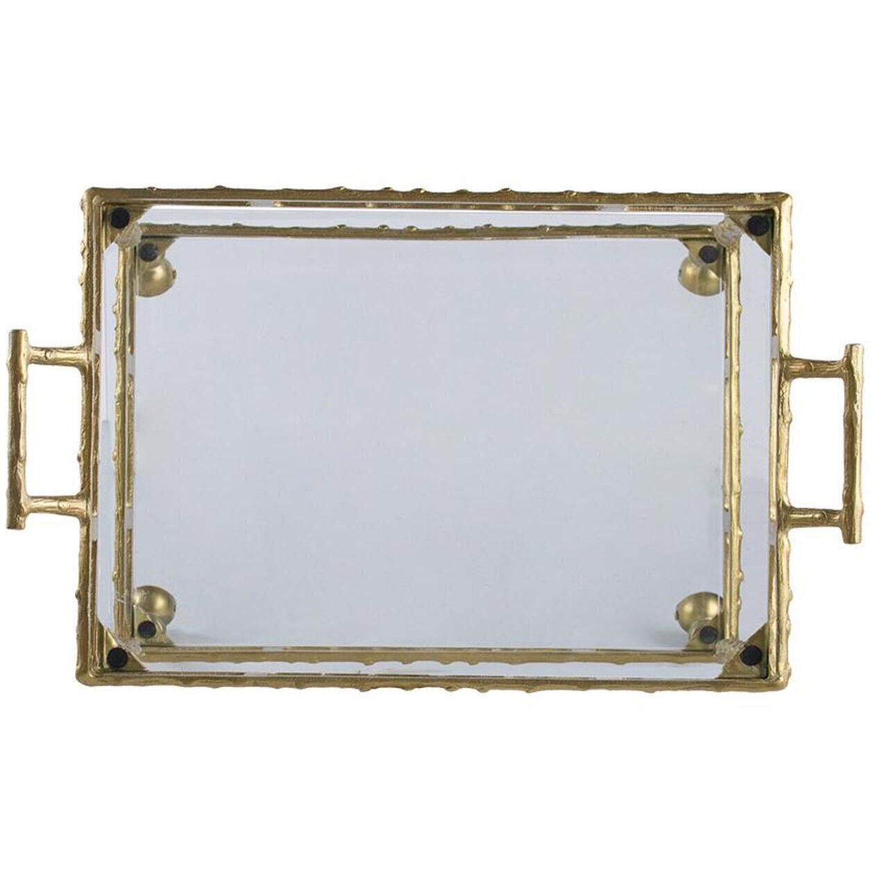 Twig Brass Antique Bar Cart