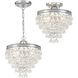 Calypso 3 Light 13 inch Polished Chrome Semi Flush Ceiling Light